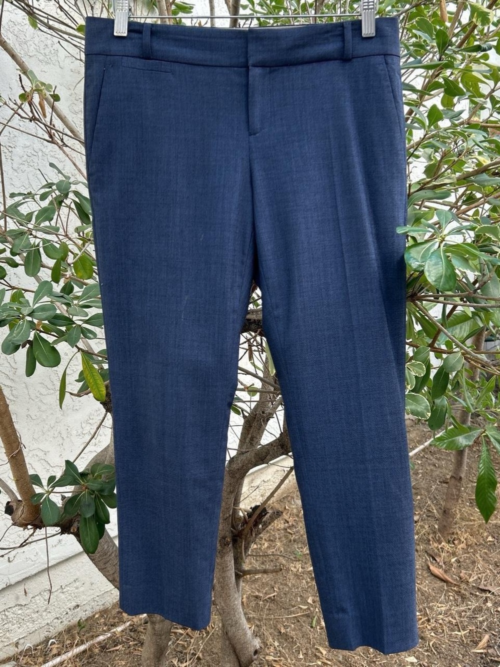 2011 Banana Republic Logan Fit Pants 4P Blue Wool Blend Stretch